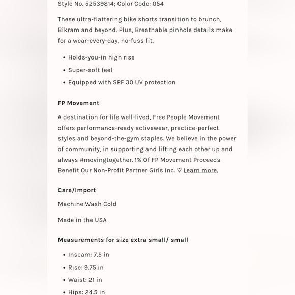 Free People Movement Good Karma Bike Shorts - Picture 5 of 5